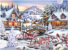 Sending cheerful wishes for a merry Christmas and a new year of health, happiness, and prosperity. Christmas Village H3326Z-AAA
